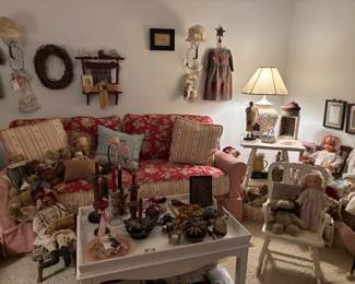 Wooden side table & Decor