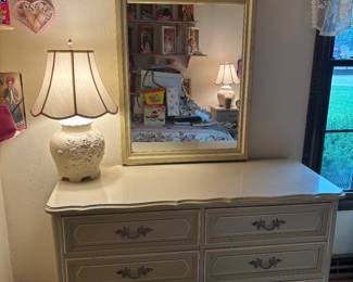 MCM 6 drawer dresser and mirror 
Part of 6 pc set 