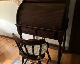 MCM Roll Top  Desk & Chair