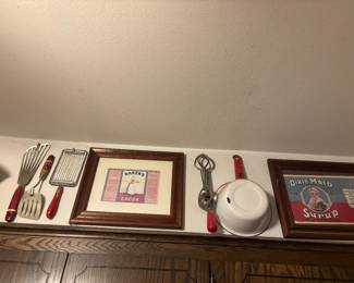 Antique and vintage kitchenware and pictures