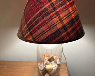 Handcrafted bottle lamp