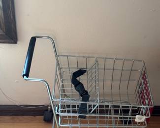 Vintage children’s metal grocery cart