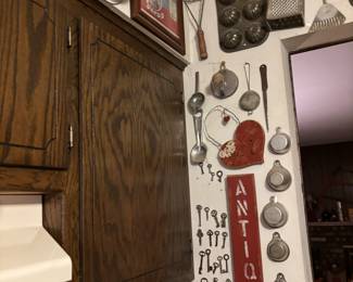 Vintage and antique kitchenware, keys