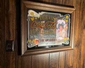 Vintage Coke framedbar mirror