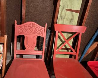 Vintage and antique painted chairs