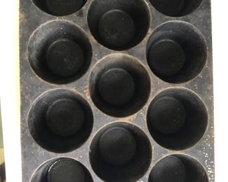 Vintage cast iron muffin pan