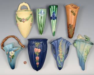 Vintage Roseville Wall Pockets