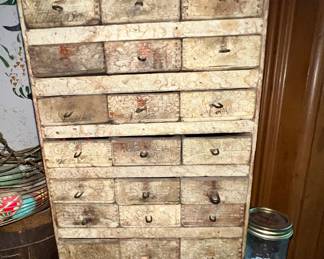 Crap cheese, apothecary cabinet dovetailed