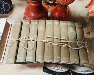 9 pc Harvard classics books sold as set