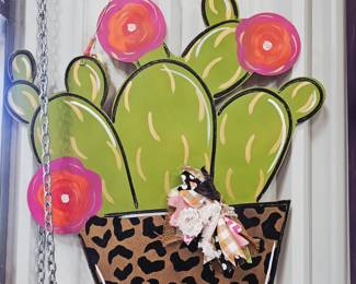 Painted puffy burlap