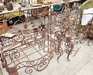 Outdoor iron benches . Cushions not included. Sold separately 