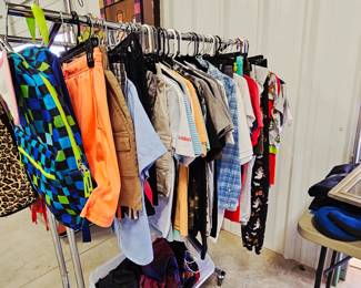 Various womens, mens, and boys clothing . lots are NWT. 