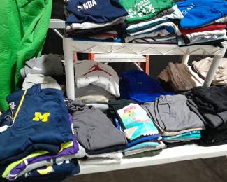 Clothing, lots of Michigan items