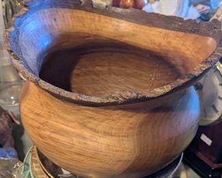 Carved wooden bowl