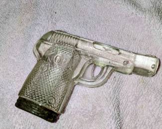 Gun pistol glass bottle candy holder by Kolt