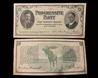 1912 Progressive Party certificate
