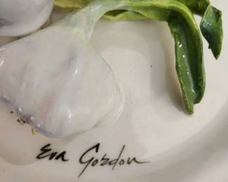 Eva Gordon Ceramic Plate, signed