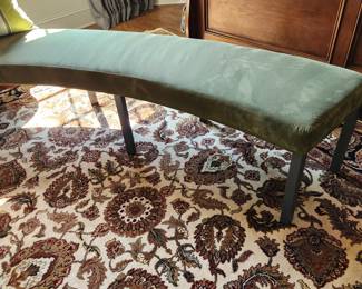 Unique Velvet Curved Bench