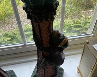 Pair of Monkey themed candle holders