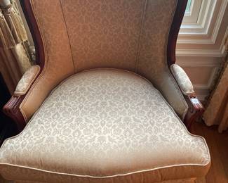 Hollywood Regency upholstered armchair
