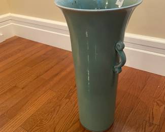 Tall crazed vase