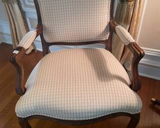Victorian style upholstered occasional chair