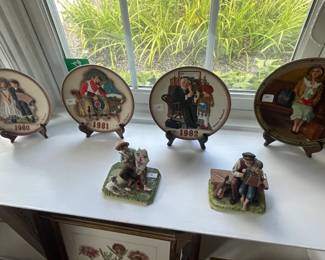 Rockwell collector plates and figurines
