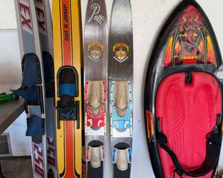 slalom water ski, knee boards. Etc 