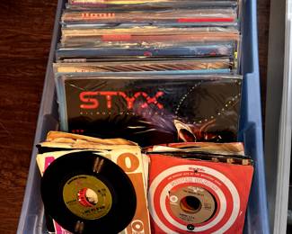 A huge collection of Albums and 45's.