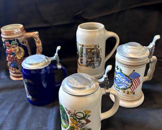 Huge collection of authentic German Beer Steins (owner lived several years in Germany)