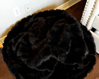 Faux mink bean bag chair