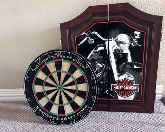 Hornsby Draft Cider Dart Board - Harley Davidson Dart Set.
