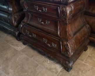 Bedroom set - Bombay Style pieces with marble tops - by Forbidden City