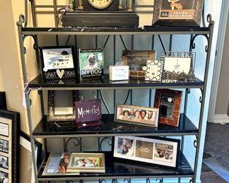 Iron and marble rack and frame selection