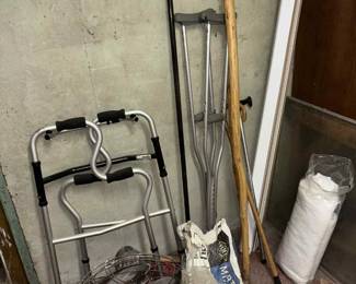 Walker and crutches