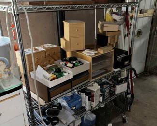 craft supply and wooden container