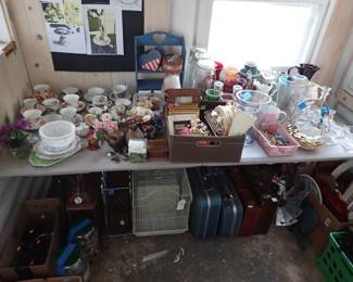 Vases. Tea Cups. Luggage. 