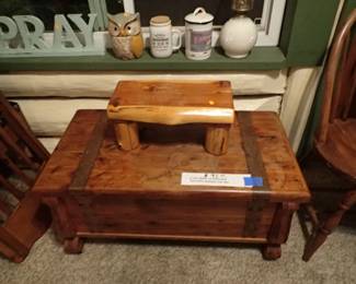 Cedar Chest. Footstool.  