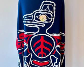 25 NorthwestCoastButtonBlanketWoolFeltThunderbirdDesignHandSewn