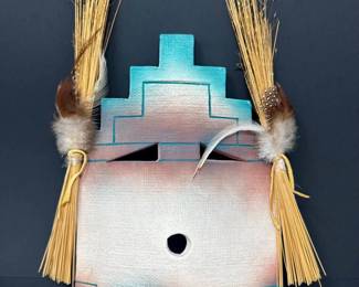 6 NavajoClayWallMaskbyNanezbahNoraYazzie2002Signed
