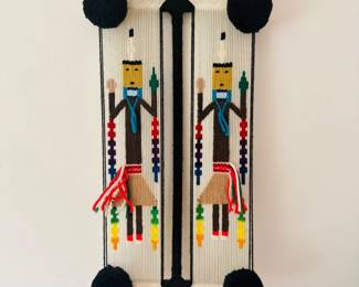 43 NavajoStyleWovenYarnWallHangingwFigures
