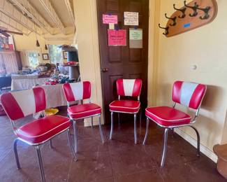 SET OF 4 MCM DINER CHAIRS MADE IN USA