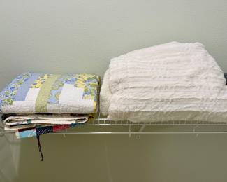 HANDMADE QUILT, BLANKETS