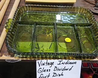 VINTAGE INDIANA GLASS DIVIDED DISH