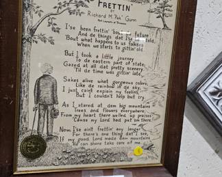 FRAMED FRETTIN' POEM