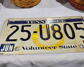 TENNESSEE LICENSE PLATE