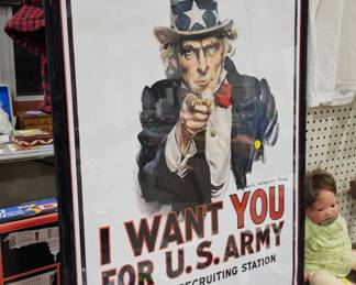 FRAMED I WANT YOU FOR US ARMY POSTER