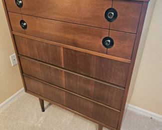 Half of a two piece set. Mid-century modern and it's finest. I cannot find the manufacturer name. $350.00 for the set