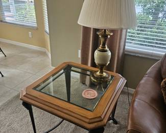This is part of a two-piece set one end table and one coffee table the measurements are on the sign when you get there