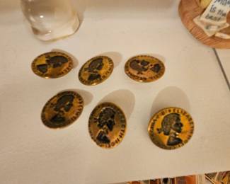 Antique metal Queen Elizabeth II buttons.
All six for $30